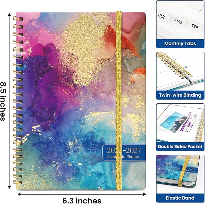 Planner 2026-2027, Academic Year Monthly and Weekly Calendar Planner, Jul 2026 - Image 4