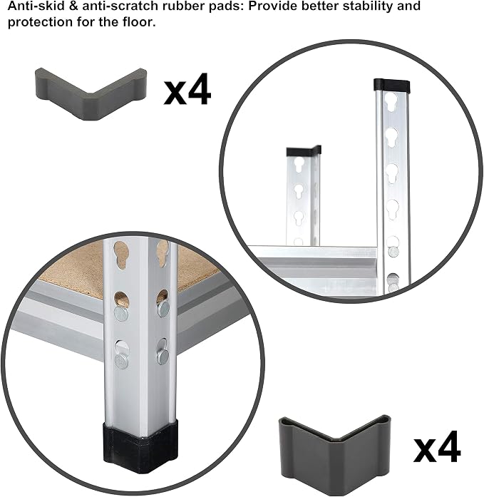 Amazon Basics 5-Tier Medium Duty Storage Shelving Single Post Press Board Shelf - Image 5