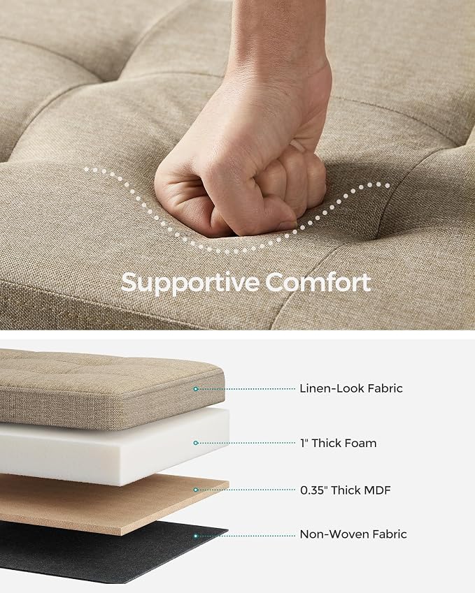Folding Storage Ottoman Bench by SONGMICS - Image 4