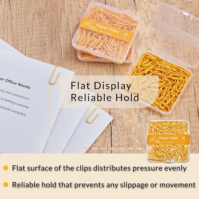 NEEWAY Small Paper Clips, 1.1 Inch Vinly Coated Colored Paperclips, 3 Pack of - Image 5