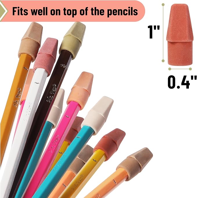 Mr. Pen- Pencil Erasers Toppers, 120 Pack, Latex Free, No Smudge | Mr Pen - Image 3