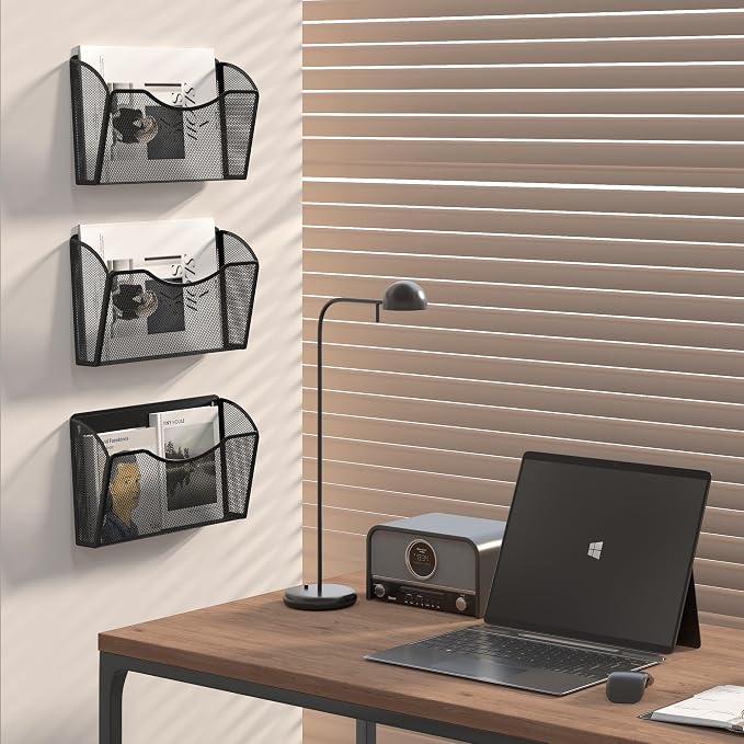 EasyPAG 3 Single Pocket Wall File Organizer, Mesh Hanging File Folder Organizer - Image 6
