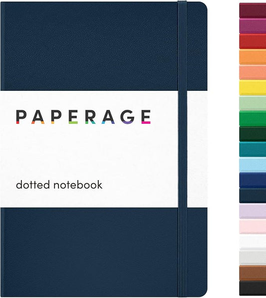 PAPERAGE Dotted Journal Notebook, 160 Pages, Medium 5.6 in x 8 in by PAPERAGE