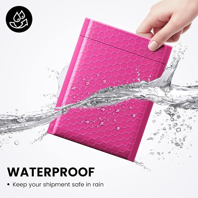 Fuxury Bubble Mailers 6x10" 600 Pack Pink Thick Padded Envelopes Usable Size - Image 4