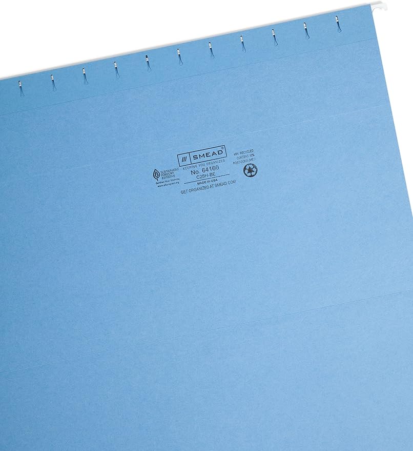 Smead Hanging File Folder with Tab, 1/5-Cut Adjustable Tab, Legal Size - Image 3