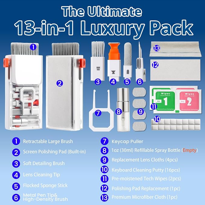 Upgraded Keyboard Cleaning Kit, Microfiber Cloth, Wipes-Cleaning Set - Image 9