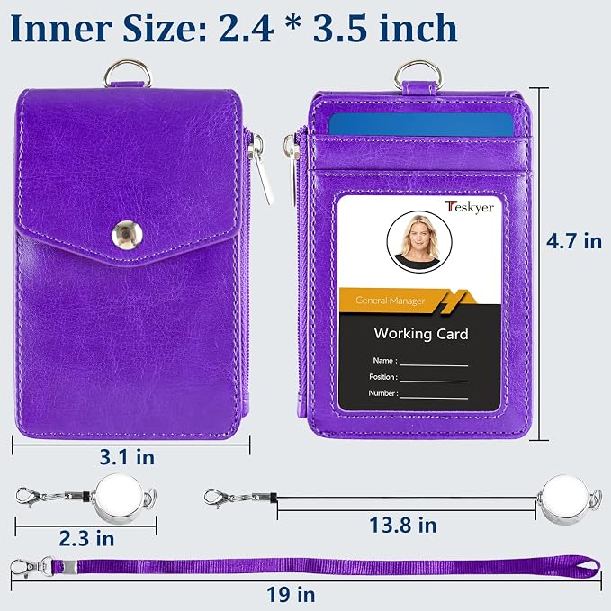 Teskyer Leather Badge Holder - Image 5