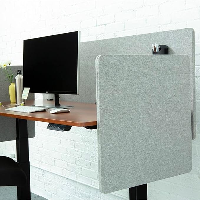 Stand Up Desk Store ReFocus Clamp-on Acoustic Desk Divider Privacy Panel That - Image 4