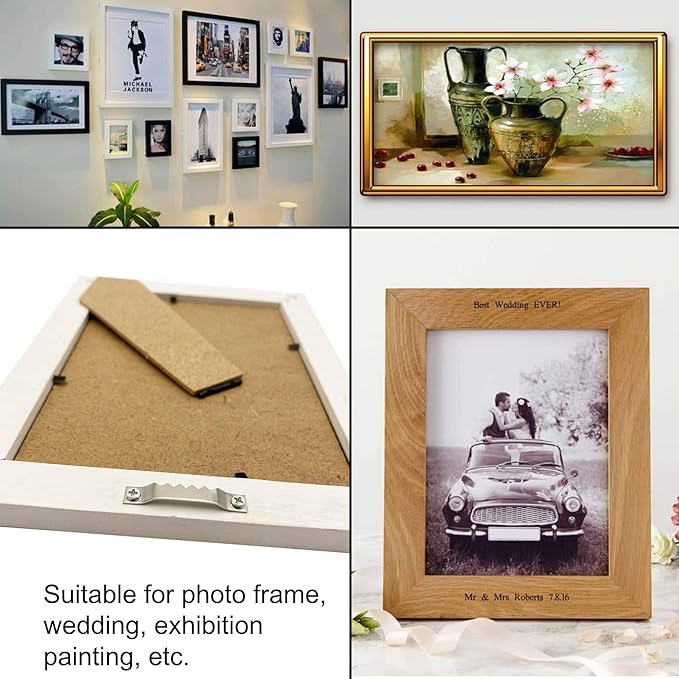 50 Pack Small Sawtooth Picture Hangers Steel Picture Hangers Picture Frames Hangers with Screws Picture Hang Solutions, for Hanging Clock Paintings Artwork Picture Frame Hook Photos (Silver)-DeskLoop Office