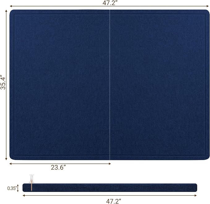 AKTOP Cork Bulletin Board 36" x 48", Large Foldable Felt Notice Pin Board - Image 3