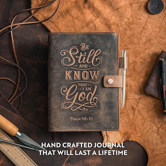 moonster Refillable Psalm 46:10 Bible Verse Embossed Journals - Image 2