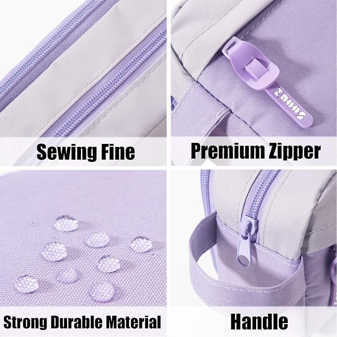 Sooez High Capacity Pencil Case, Big Pencil Bag Pouch Box Organizer Pen Case - Image 2