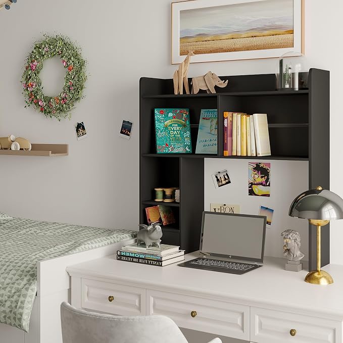 ChooChoo Desktop Bookshelf, 36.4" Tall Countertop Desk Hutch - Image 4