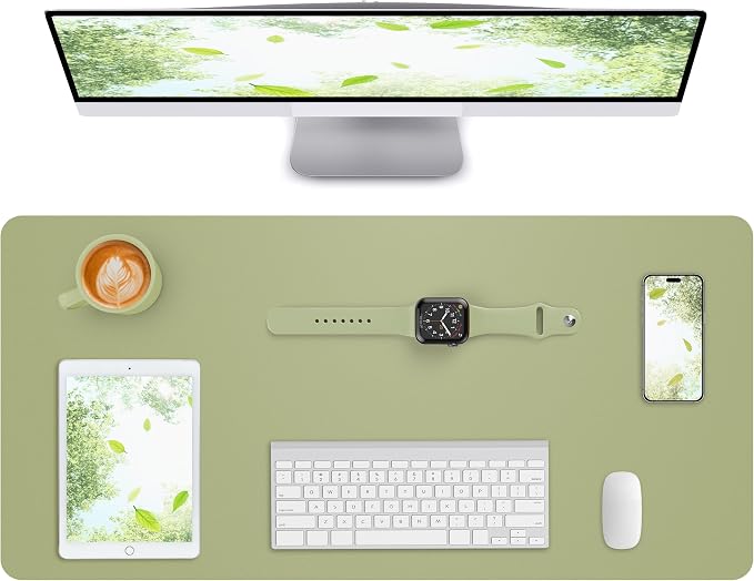 AFIING Leather Desk Pad Protector, Mouse Pad, Office Desk Mat, Non-Slip PU by AFIING