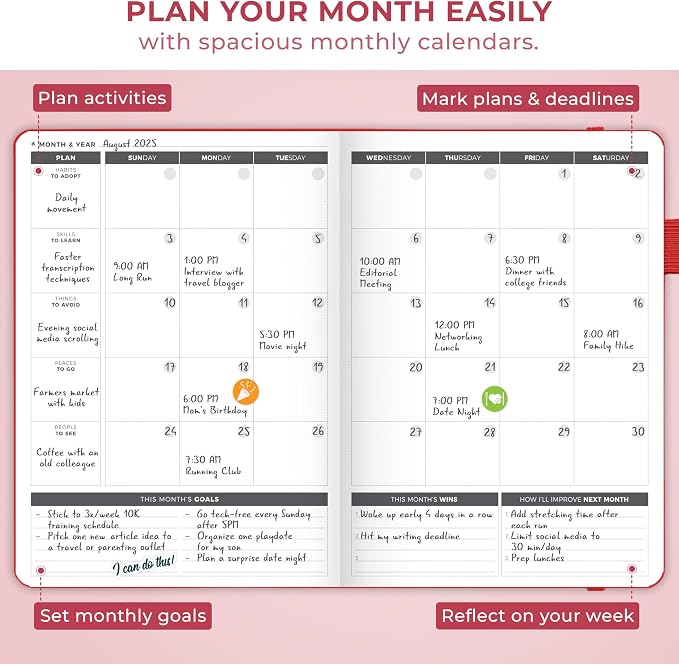 Clever Fox Planner Large – Undated Weekly & Monthly Planner - Image 7