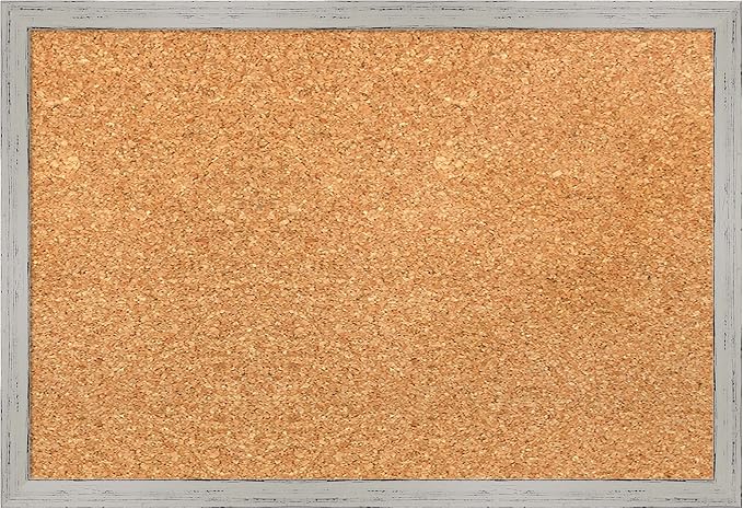Amanti Art Natural Cork Board for Wall, 13x19 Vision Board with White Frame, Small Corkboard Office Decor for Home Organization, Cottage Corkboard Pinboard to Display Items for Home Organization in-DeskLoop Office