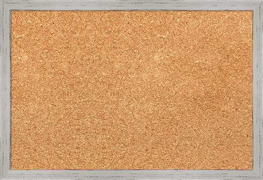 Amanti Art Natural Cork Board for Wall, 13x19 Vision Board with White Frame, Small Corkboard Office Decor for Home Organization, Cottage Corkboard Pinboard to Display Items for Home Organization in-DeskLoop Office