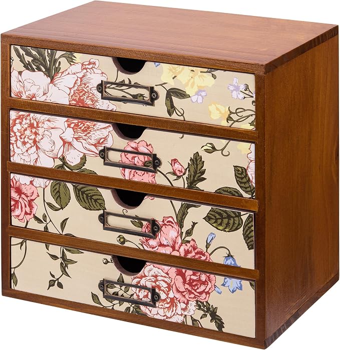 4-Drawer Vintage Desk Organizer by PrimoSupply