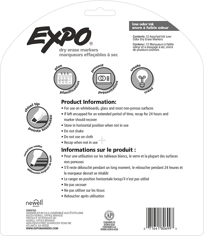 EXPO Dry Erase Markers, Low Odor Ink, Chisel Tip - Image 8
