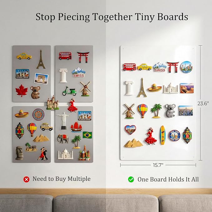 Magnetic Board for Wall 15.7" x 23.6": Large White Display Board for Travel - Image 5