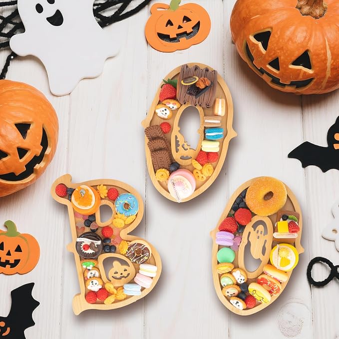 3PCS Wooden Halloween Charcuterie Board Set - Image 2