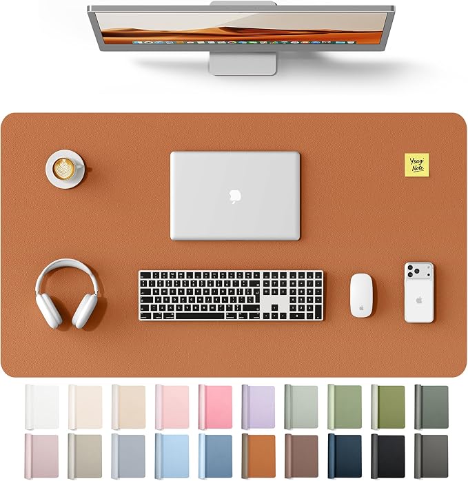 YSAGi Leather Desk Protector, Office Mat, Large Mouse Mat, Non-Slip PU Leather by YSAGi