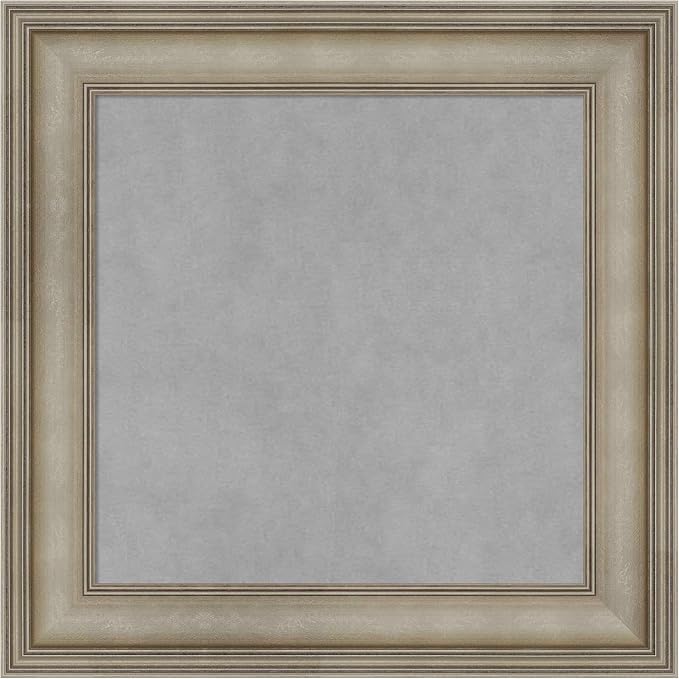 Amanti Art Silver Framed Magnetic Board 21x21 Small Vision Board by AmantiArt