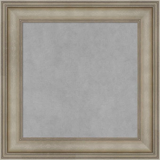 Amanti Art Silver Framed Magnetic Board 21x21 Small Vision Board by AmantiArt