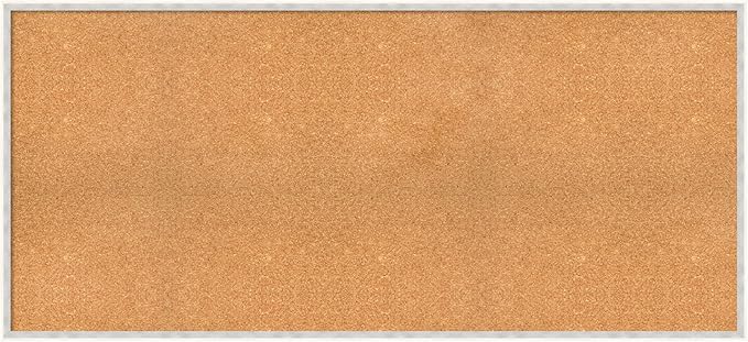 Amanti Art Natural Cork Board for Wall, 27x59 Vision Board with White Frame, Oversize Corkboard Office Decor for Home Organization, Modern Corkboard Pinboard to Display Items for Home Organization in-DeskLoop Office