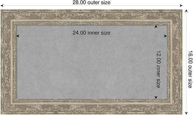 Amanti Art Silver Framed Magnetic Board 16x28 Small Vision Board - Image 2