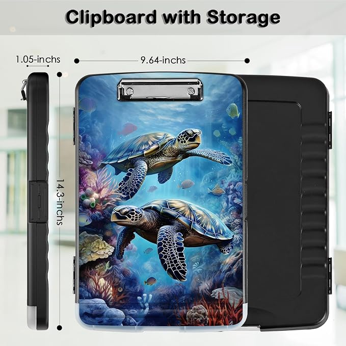 Clipboard with Storage, Office Supplies Nursing Clipboards Folder with Pen - Image 2