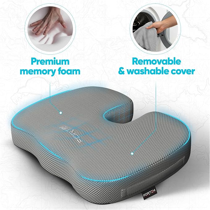FORTEM Seat Cushion, Office Chair Cushion, Memory Foam Car Seat Cushions - Image 3