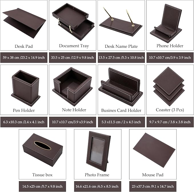 RitPin Desk Set, 11-Piece All-in-One – Executive Desk Accessories & Office - Image 3