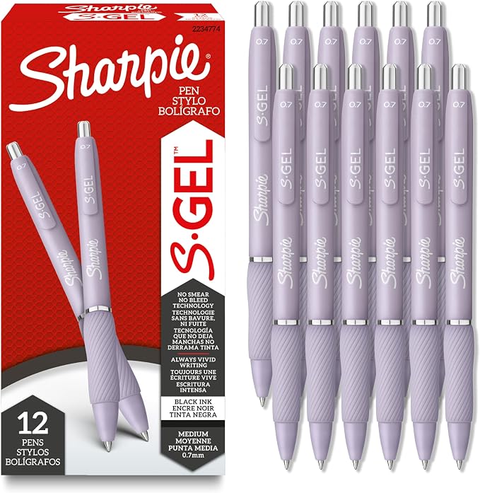 Sharpie S-Gel, Gel Pens, Medium Point, Icy Violet Barrel by Unknown
