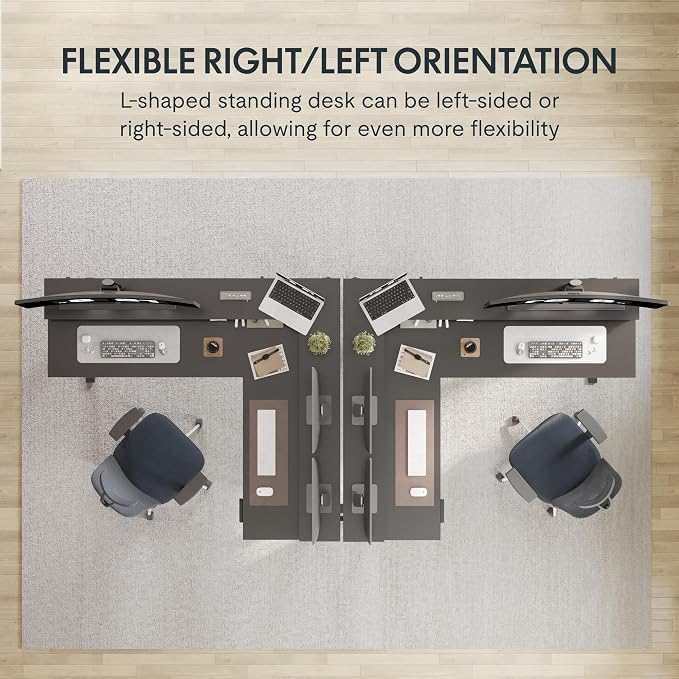 FLEXISPOT 71" Large L Shaped Standing Desk Electric Corner Table - Image 4