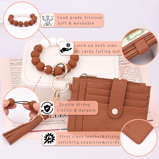 BAOSIWA Silicone Bracelet Keychain Wallet - Image 3