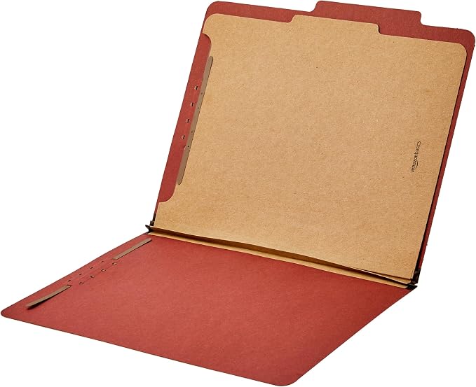 Amazon Basics Classification File Folder, 1 Divider, Letter Size, 100% Recycled - Image 4