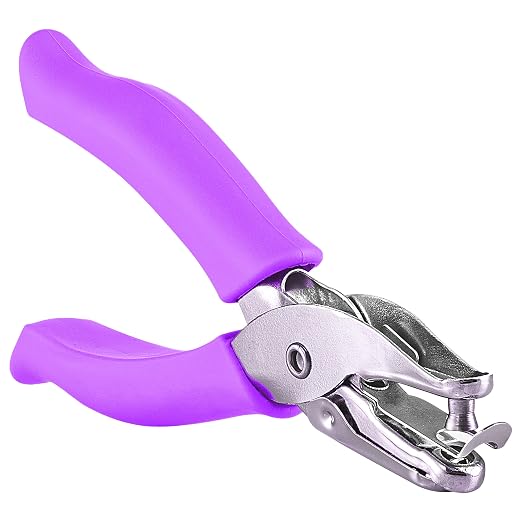 Enday Single Hole Punch – Purple 1/4" Hole Puncher Single by Enday