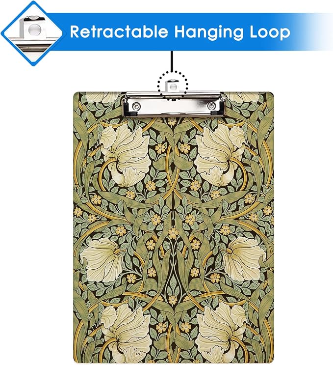 Britimes Clipboard Decorative Office School Hardboard Wood Nursing Clip Board - Image 3