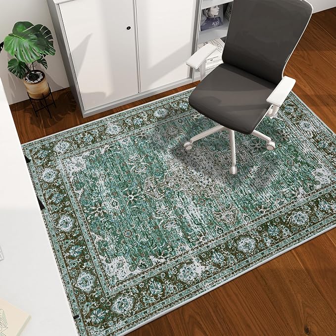 Office Chair Mat for Hardwood Floor, Machine Wash by CHAKME