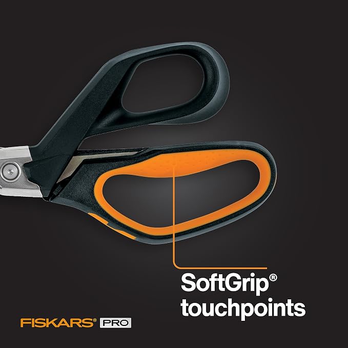 Fiskars Pro PowerArc Shop Shears, Heavy Duty Stainless Steel Scissor, - Image 4