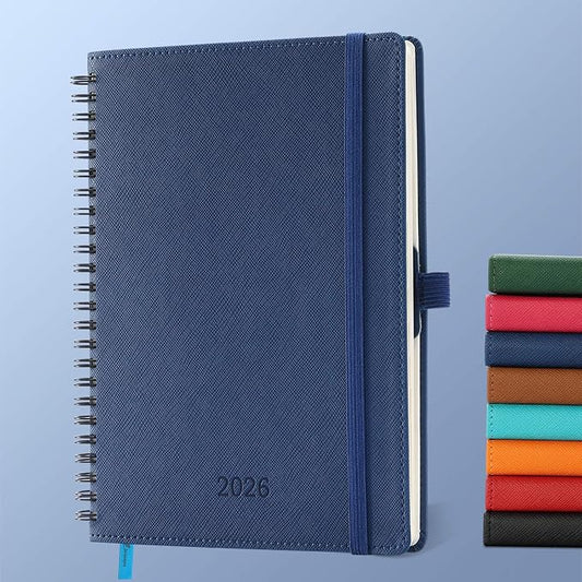 IN-LUXPRO Planner 2026 Daily Weekly and Monthly, 12 Months Spiral Bound by IN-LUXPRO