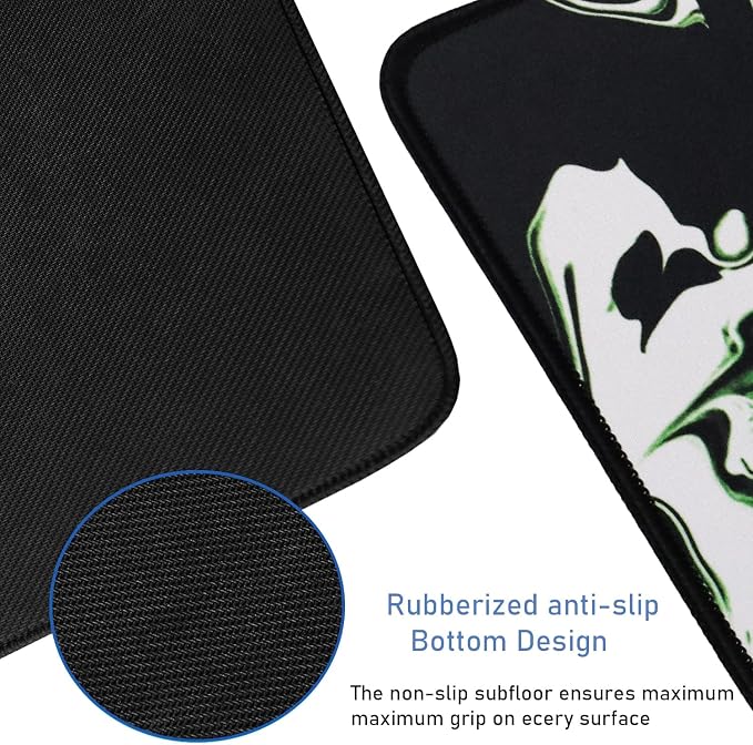 Large Extended Mouse Pad with Stitched Edges, Durable Non-Slip Natural Rubber - Image 3