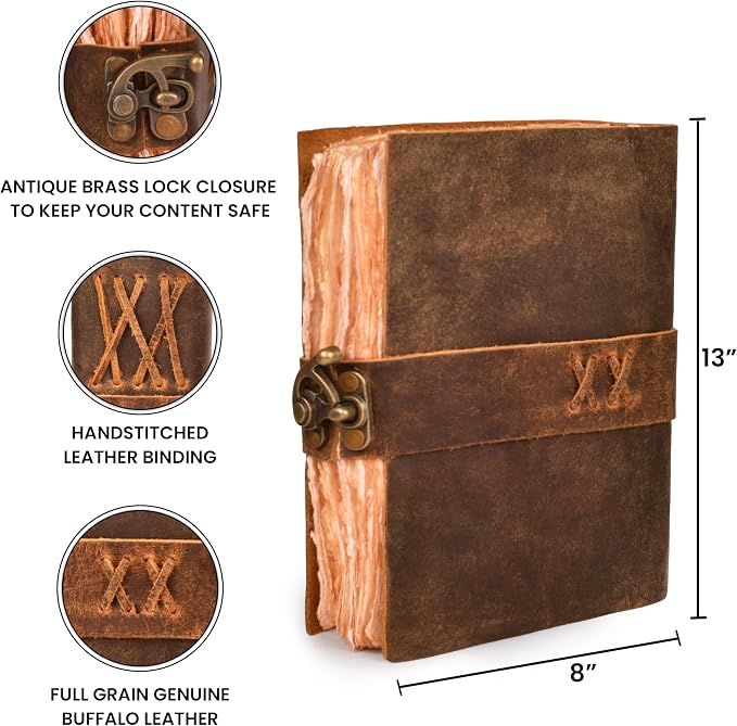 LEATHER VILLAGE Leather Bound Vintage Journal - Image 4