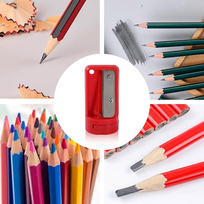 4 Pack Carpenter Pencil Sharpener Portable Manual Pencil Sharpener Cutter - Image 6