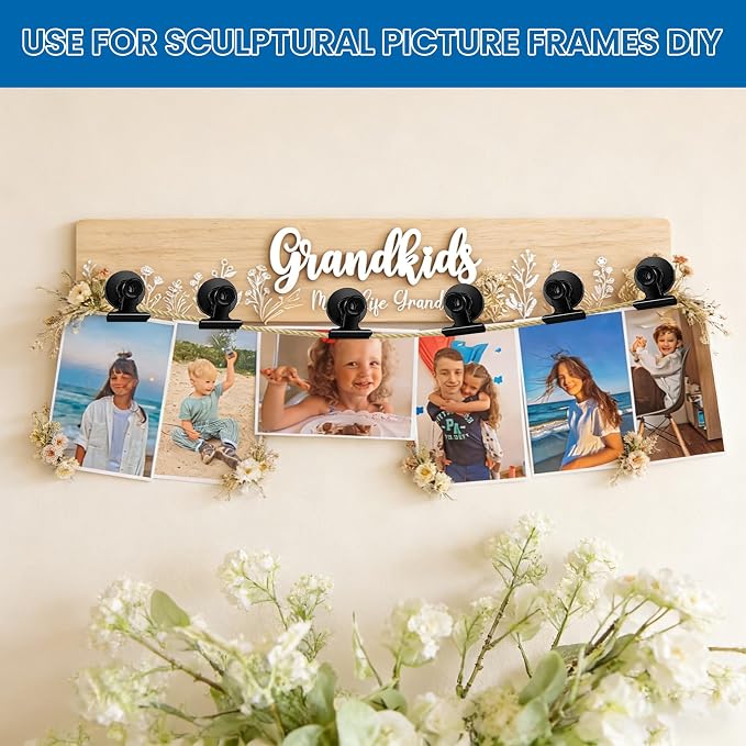 DIYMAG Magnetic Clips, 60 Pack Personalized Sculpture Photo Frame Collage - Image 3