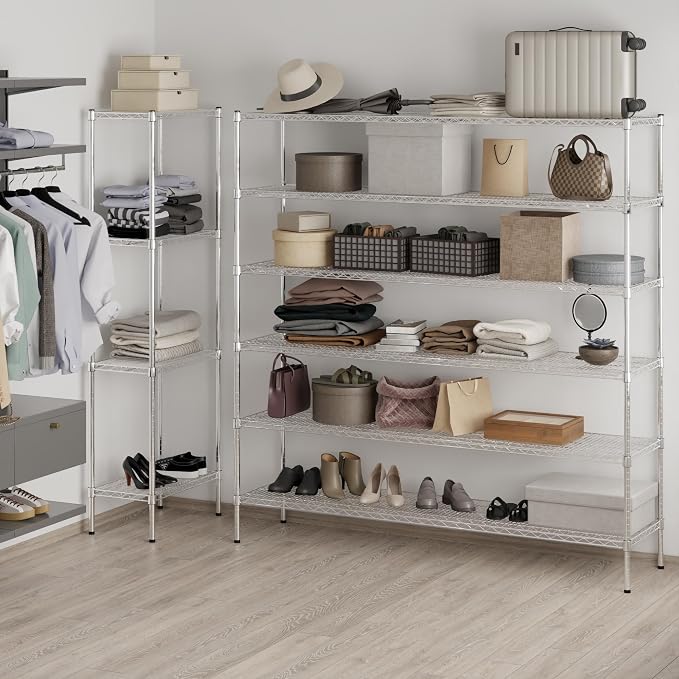 Regal Altair 18" Deep x 72" Wide x 74" Height Wire Shelving Kit | 6-Tier | NSF - Image 7