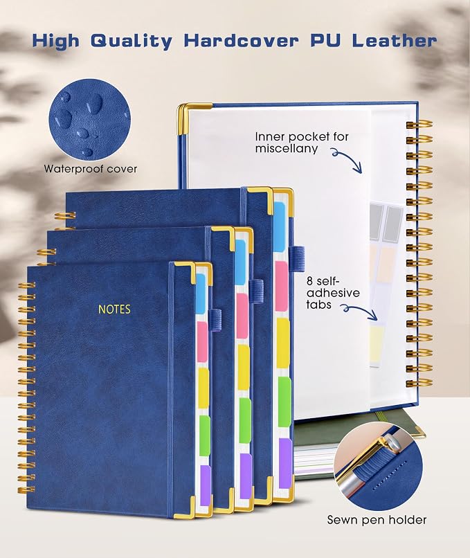 Hardcover Spiral Notebook 8.5"x11" Journal - Image 3