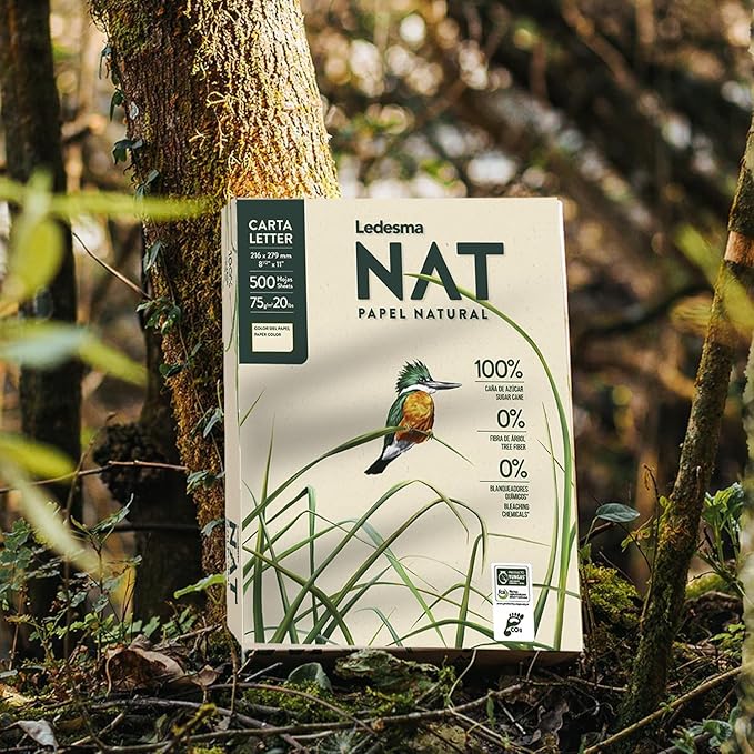 Letter Size (8.5"x11") Natural Sugarcane Pulp Printer Paper, For All Office And Photocopy Printers, Designs, Crafts (3 Reams (1500 Sheets))-DeskLoop Office