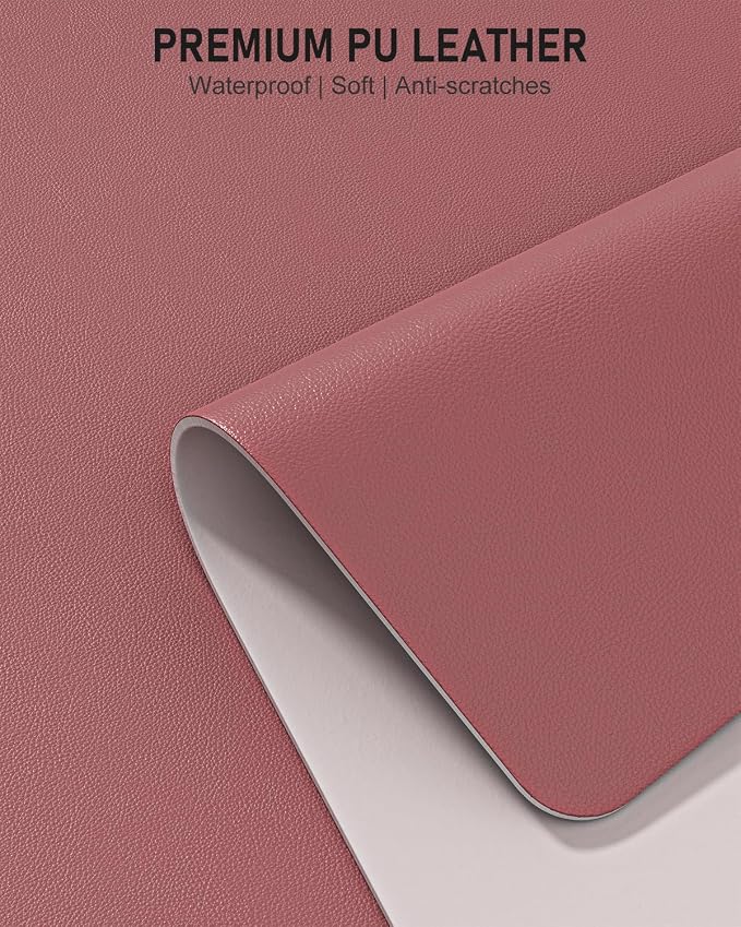 Desk Pad, 23.6" x 13.8" PU Leather Non-Slip Desk Mat Large Mouse Pad - Image 3